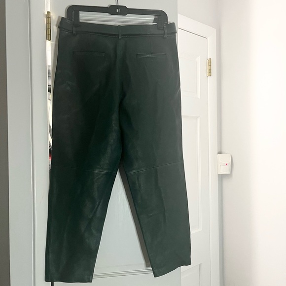 🦚 J. Crew Collection 100% Genuine Leather Hunter Green Pant - Picture 10 of 10
